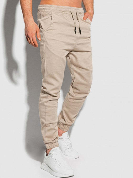 Collared Short Sleeves T Shirt And Solid Color Jogger Pant Set