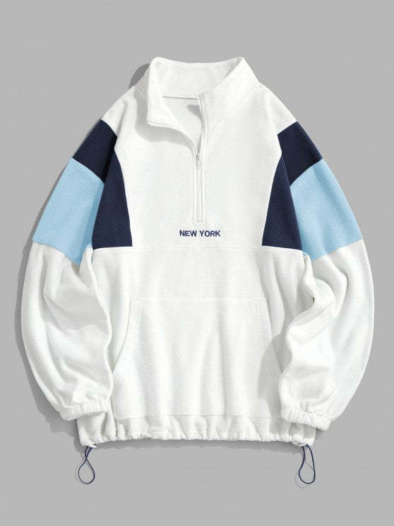 York Embroidery Half Zip Hoodie And Pants