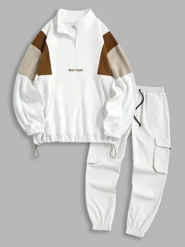 Half Zip Casual Sweatshirt And Pants