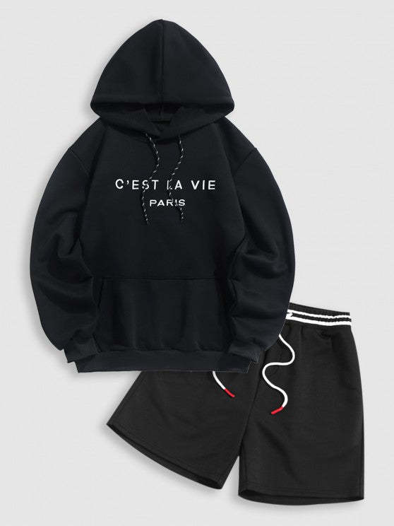 Casual Embroidery Pullover Hoodie And Pants