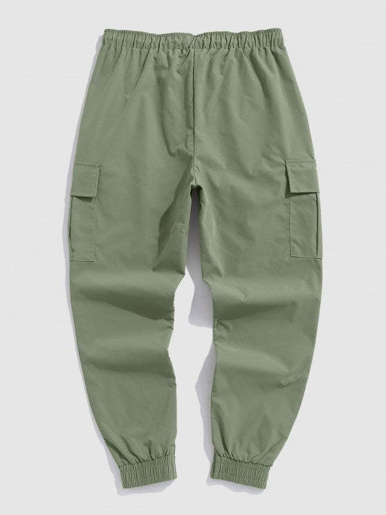 Mountain Graphic Sweatshirt And Jogger Cargo Pants Set