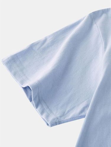 Sea Wave Printed Short Sleeves T Shirt And Shorts Set