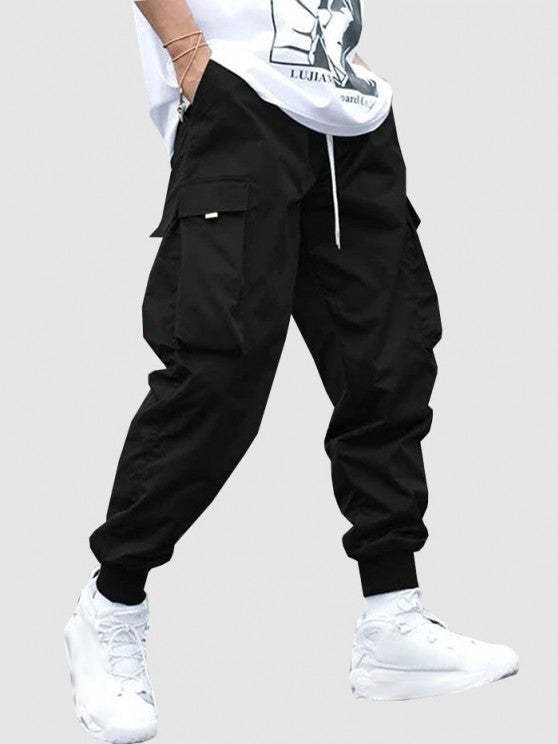 3 Pieces Hooded Trench Coat Sweater Cargo Pants Set