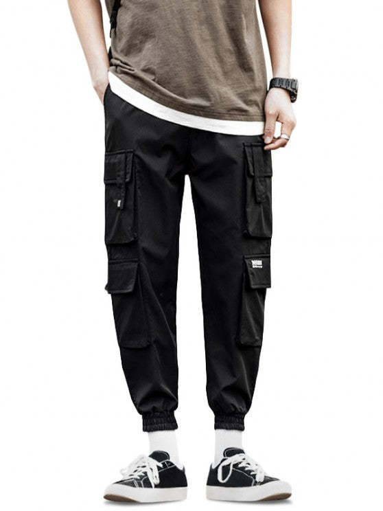 Half Zip Sweatshirt And Pockets Cargo Jogger Pants Set