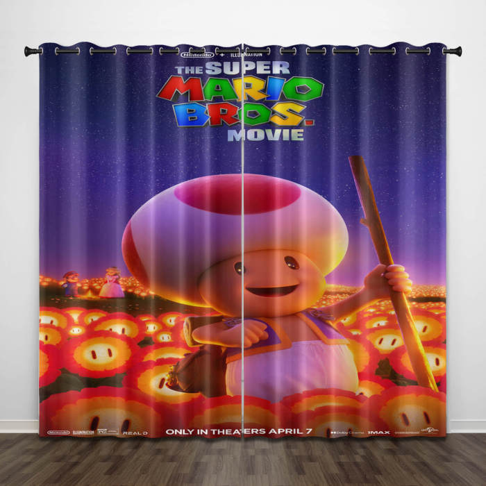 The Super Mario Bros Movie Pattern Curtains Blackout Window