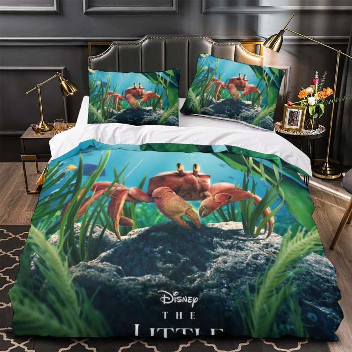 Movie The Little Mermaid Bedding Set Quilt Duvet Cover Without Filler