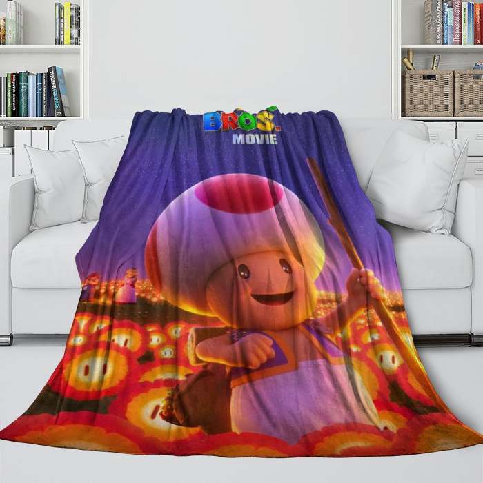 The Super Mario Bros Movie Blanket Flannel Fleece Throw