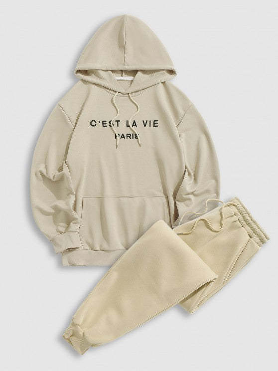 Streetwear Pullover Hoodie And Casual Sweatpants Set