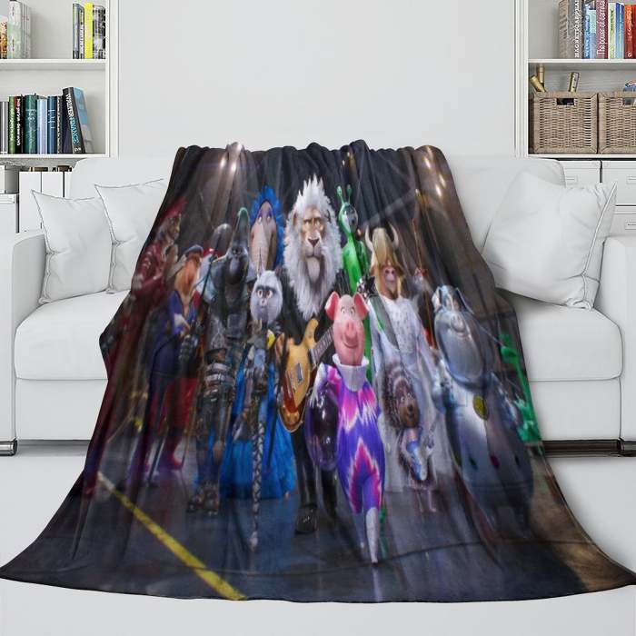 Sing 2 Blanket Printing Pattern Flannel Throw Room Decoration