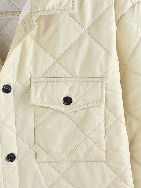 Double Pockets Design Jacket And Corduroy Pants Set