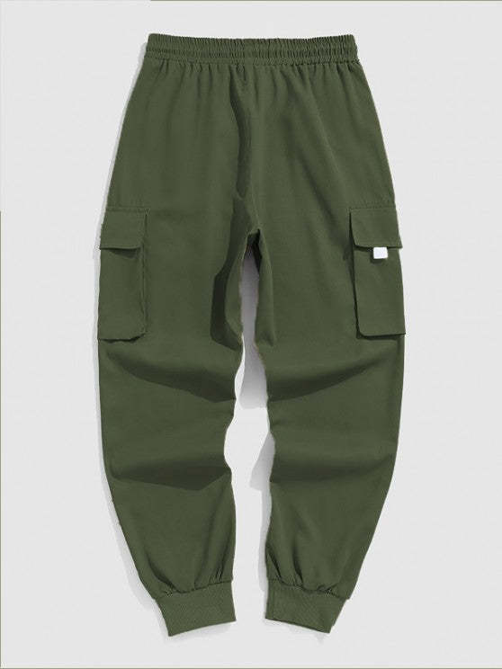 Hoodie With Pocket Cargo Pants Set