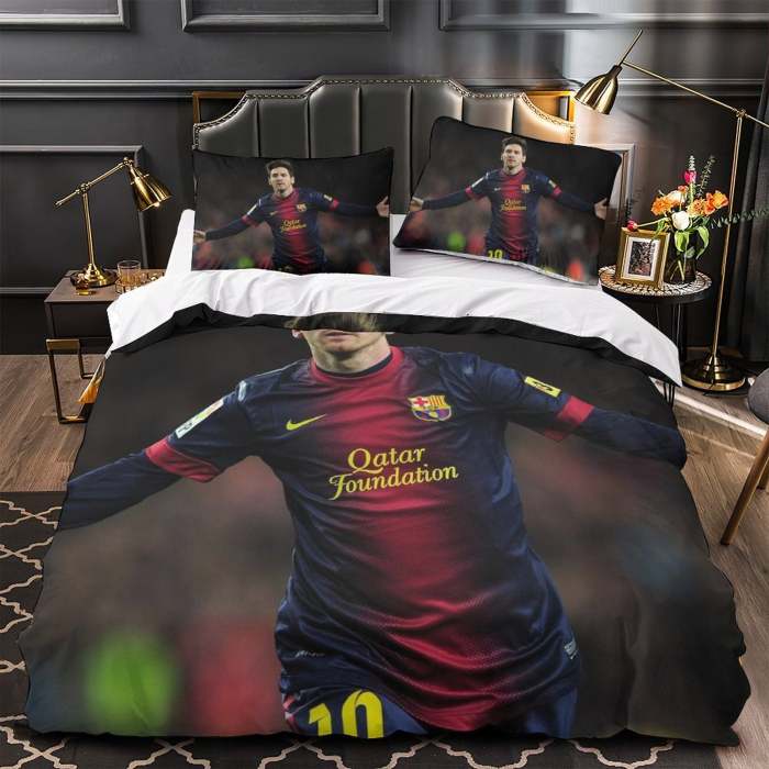Lionel Messi Pattern Bedding Set Quilt Cover Without Filler