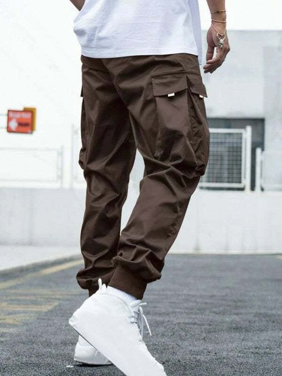 Hoodie With Pocket Cargo Pants Set