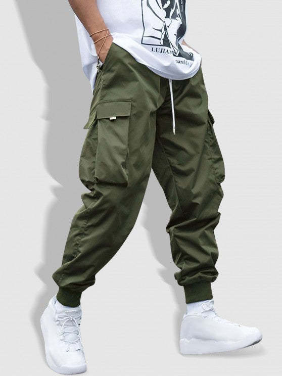 Hoodie With Pocket Cargo Pants Set