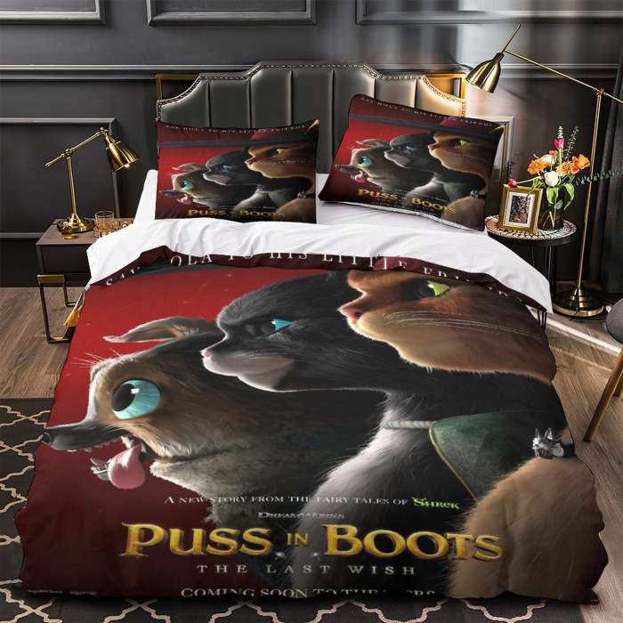 Puss In Boots The Last Wish Bedding Set Quilt Cover