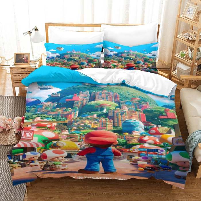 Super Mario Bros Bedding Set Duvet Cover