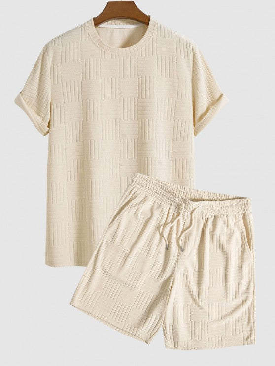 Short Sleeves T Shirt With Shorts Two Piece Set