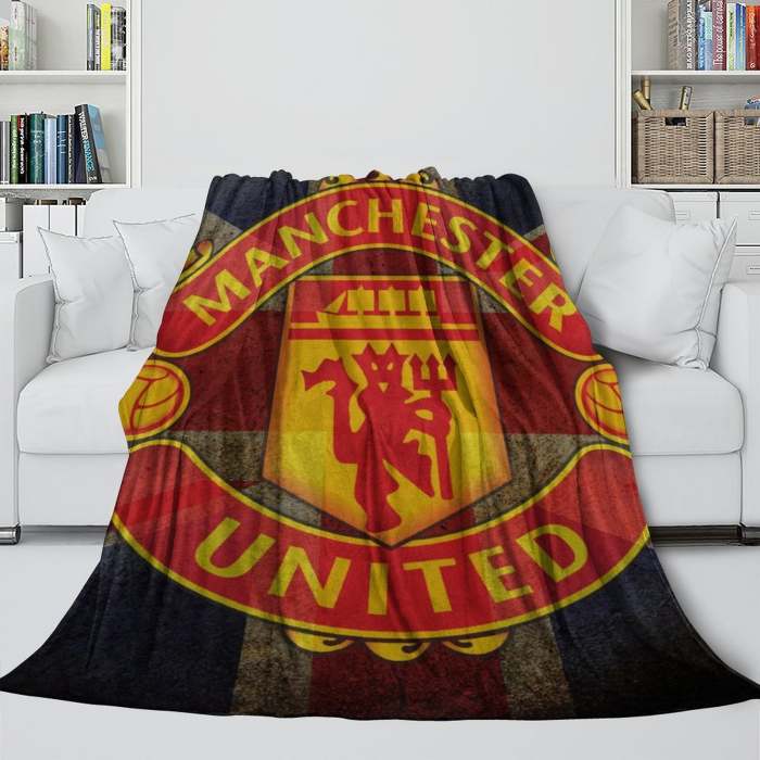 Manchester United Football Club Blanket Flannel Throw Room Decoration