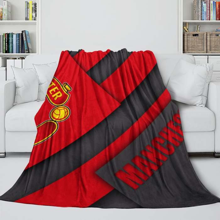 Manchester United Football Club Blanket Flannel Throw Room Decoration