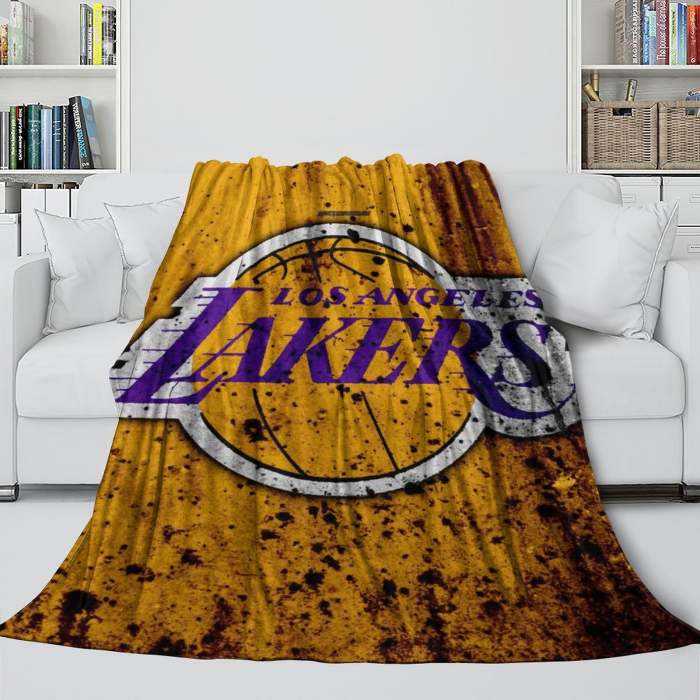 Los Angeles Lakers Blanket Flannel Throw Room Decoration