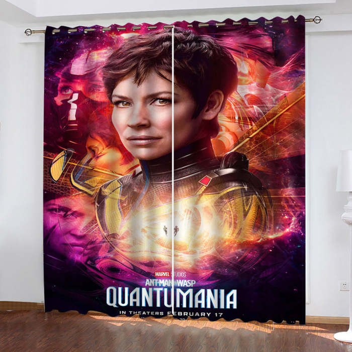 Ant-Man And The Wasp Quantumania Curtains Pattern Blackout Window Drapes