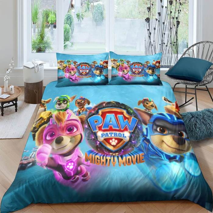Paw Patrol The Mighty Movie Bedding Set Quilt Duvet Cover Without Filler