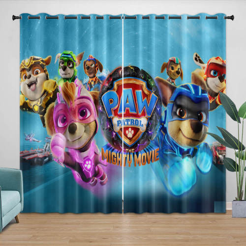 Paw Patrol The Mighty Movie Curtains Pattern Blackout Window Drapes