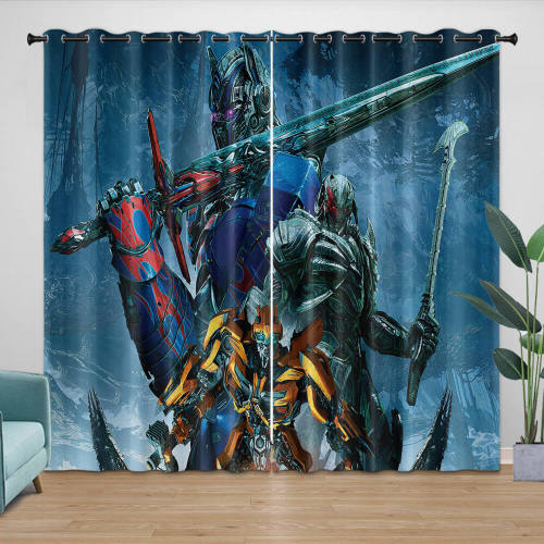 Optimus Prime Curtains Pattern Blackout Window Drapes