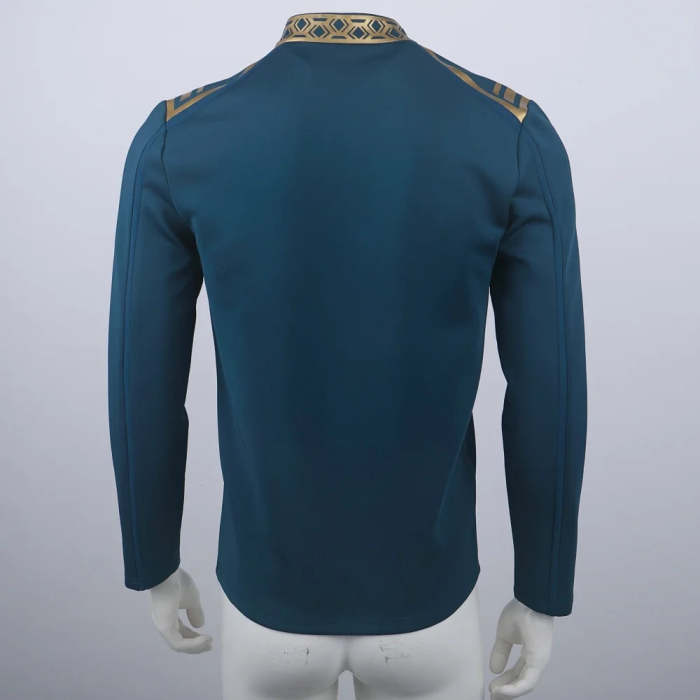 Star Trek Snw Captain Pike Gold Uniforms Spock Blue Top Shirts Cosplay Costumes For Men