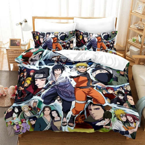Naruto Uchiha Sasuke Bedding Set Pattern Quilt Duvet Cover Without Filler