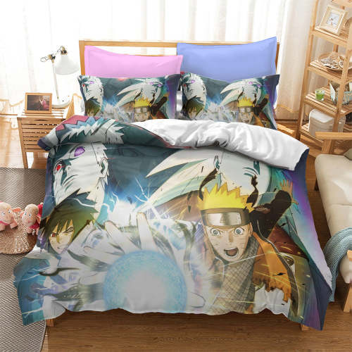 Naruto Uchiha Sasuke Bedding Set Pattern Quilt Duvet Cover Without Filler