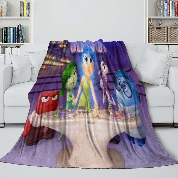 Insde Out Blanket Flannel Fleece Throw Room Decoration