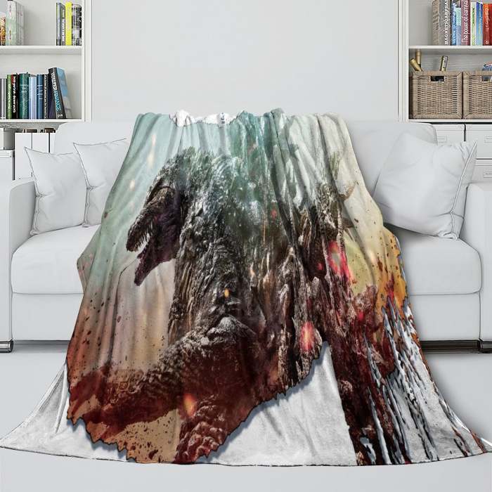 Godzilla Minus One Blanket Flannel Fleece Throw Room Decoration