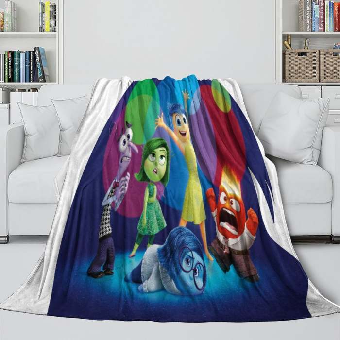 Insde Out Blanket Flannel Fleece Throw Room Decoration