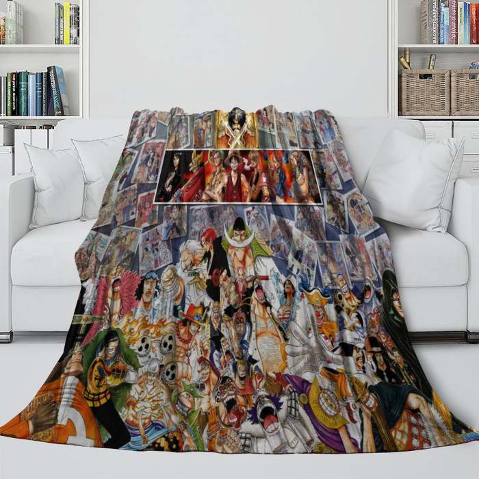 Anime One Piece Blanket Flannel Fleece Kids Throw Room Decoration