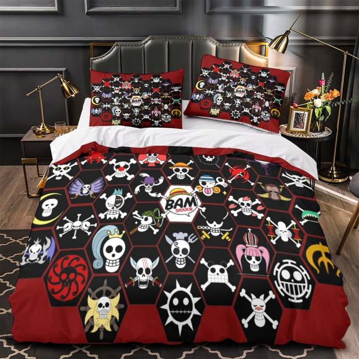 Anime One Piece Bedding Set Kids Duvet Cover Without Filler