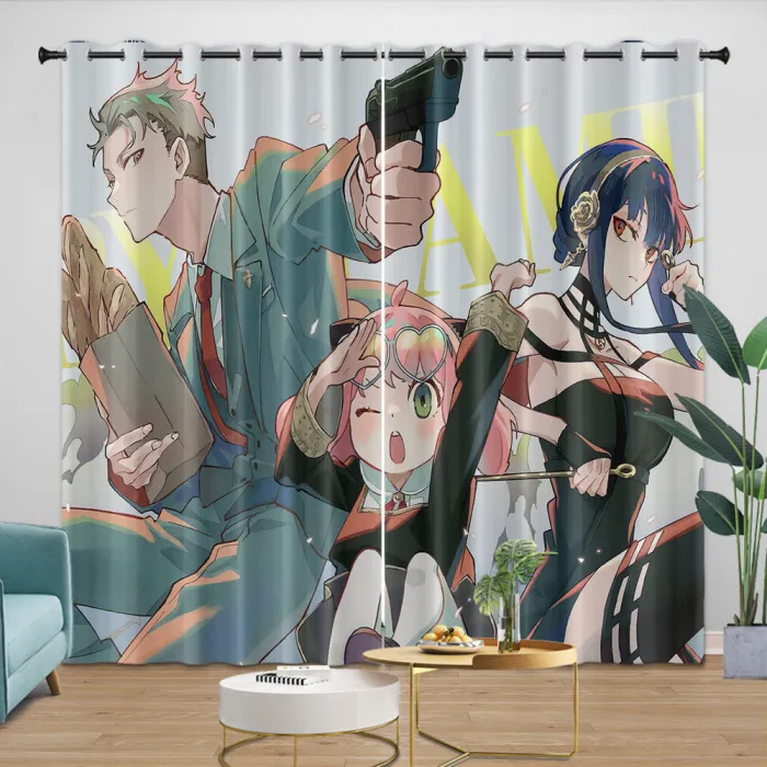 Spy X Family Curtains Kids Blackout Window Drapes