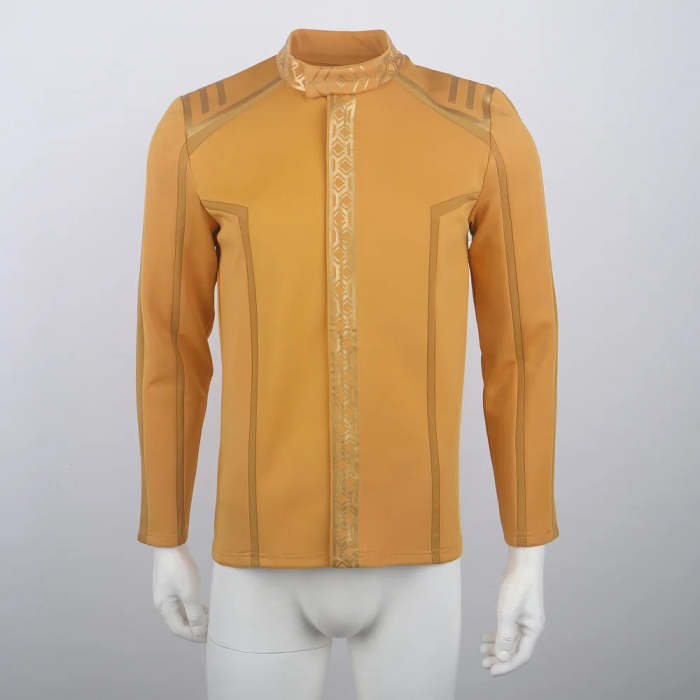 Star Trek Snw Captain Pike Gold Uniforms Spock Blue Top Shirts Cosplay Costumes For Men