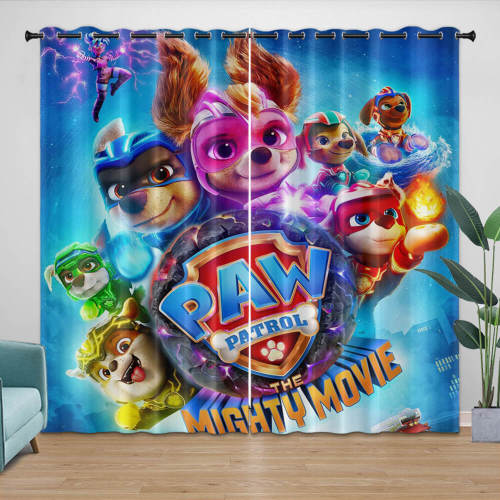 Paw Patrol The Mighty Movie Curtains Kids Blackout Window Drapes
