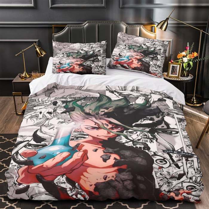 Dr Stone Hd Anime Bedding Set Duvet Cover Without Filler