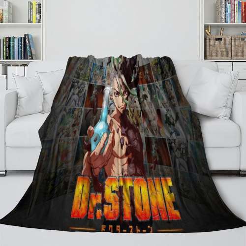 Dr Stone Hd Anime Blanket Flannel Fleece Throw