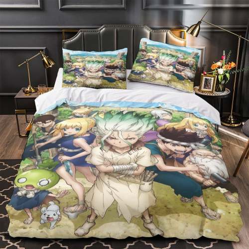 Dr Stone Hd Anime Bedding Set Duvet Cover Without Filler