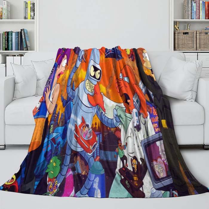 Futurama Blanket Flannel Fleece Throw Room Decoration