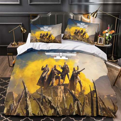 Helldivers 2 Bedding Set Duvet Cover Without Filler