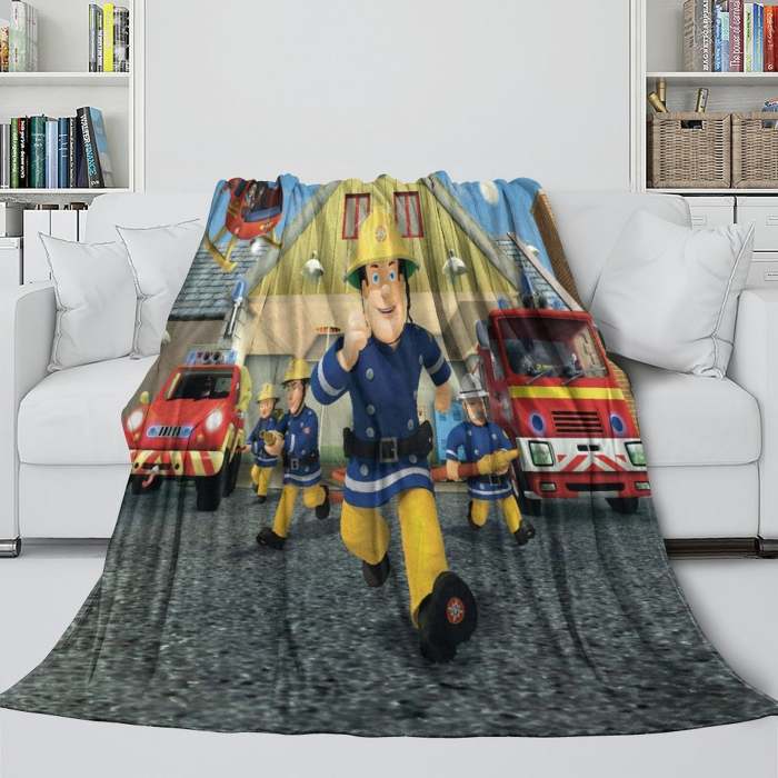 Fireman Sam Blanket Flannel Fleece Throw Room Decoration
