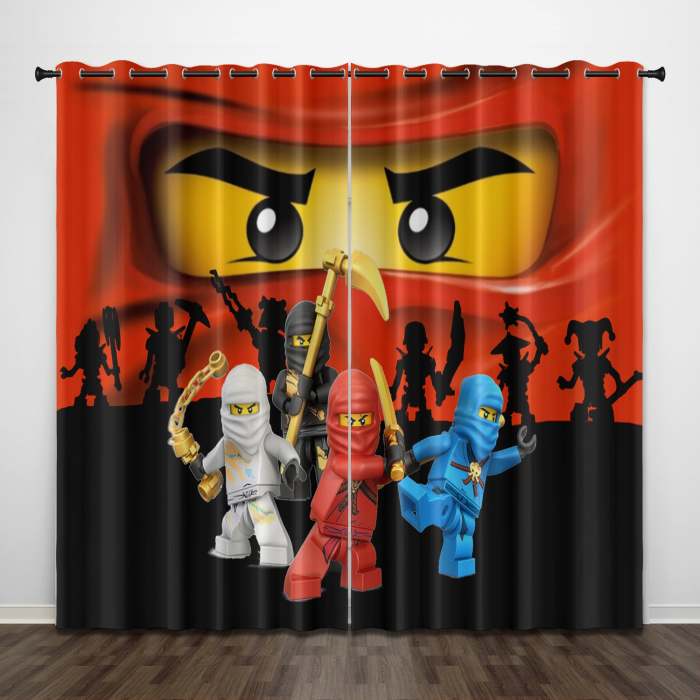 Lego Ninjago Curtains Pattern Blackout Window Drapes