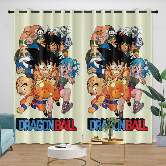 Anime Dragon Ball Curtains Kids Blackout Window Drapes
