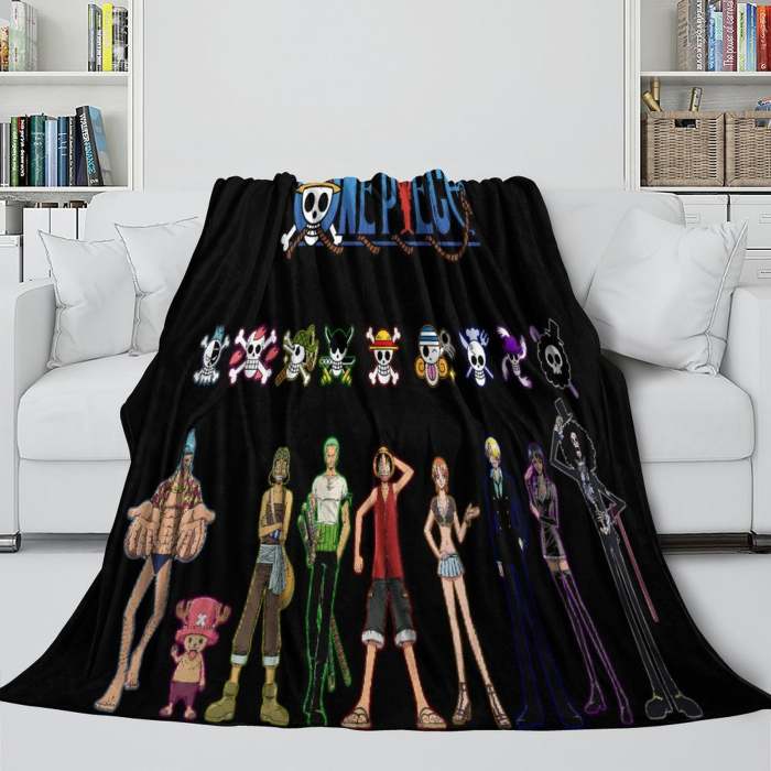 Anime One Piece Blanket Flannel Fleece Kids Throw Room Decoration