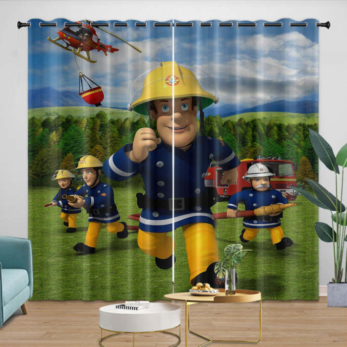 Fireman Sam Curtains Blackout Window Drapes