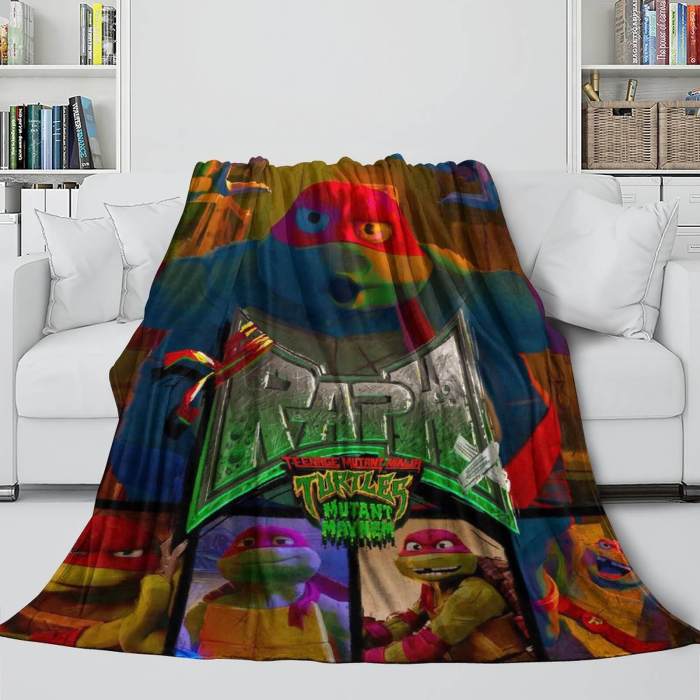 Teenage Mutant Ninja Turtles Mutant Mayhem Blanket Flannel Fleece Throw